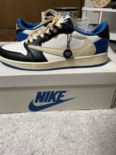 Travis Scott × fragment design × Nike Air Jordan 1 Low OG SP "Military Blue"