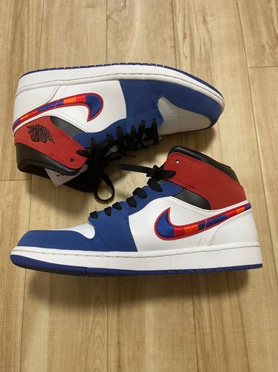 NIKE AIR JORDAN 1 MID "WHITE/BLUE/RED"