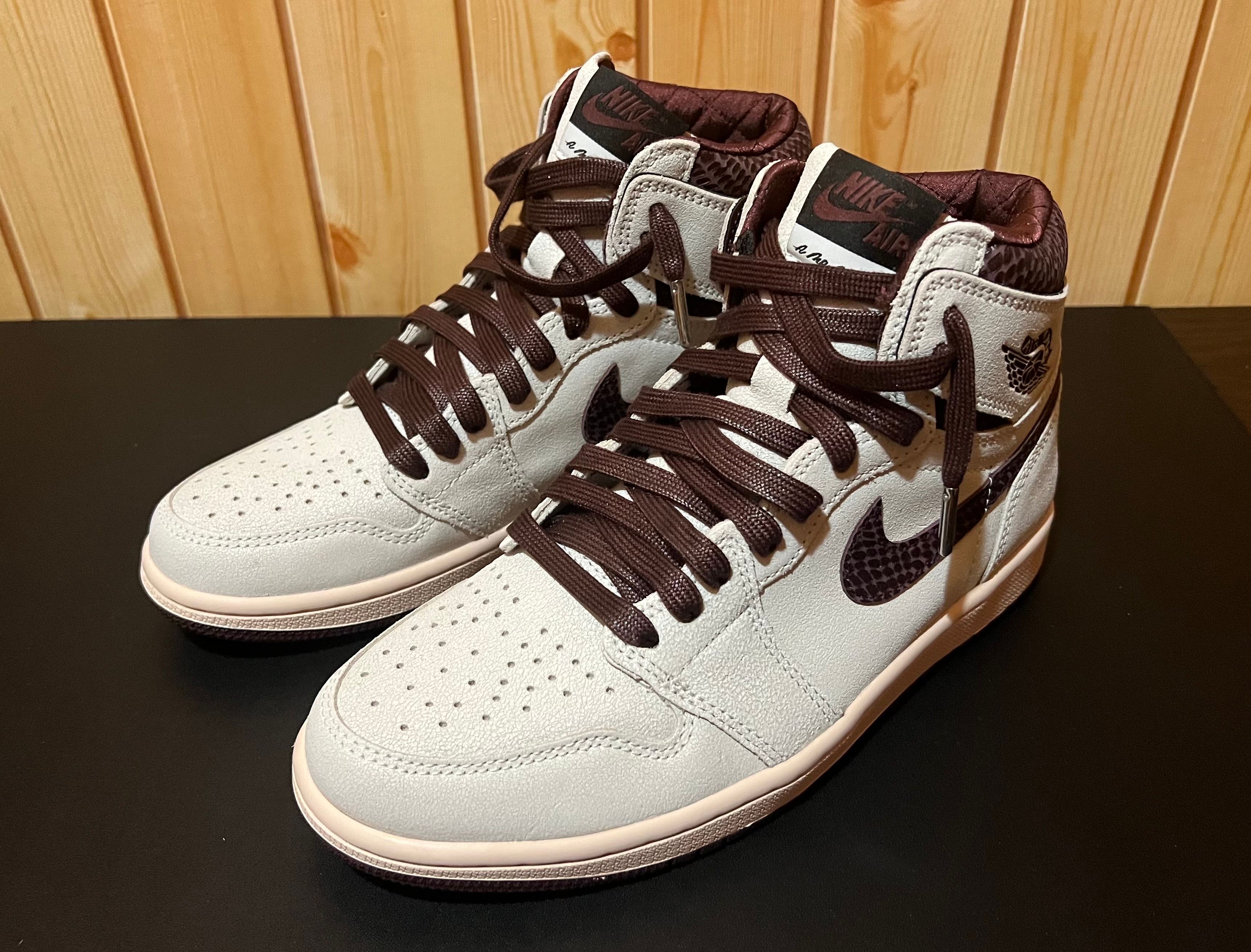 A Ma Maniere × Nike Air Jordan 1 Retro High OG "Sail and Burgundy"