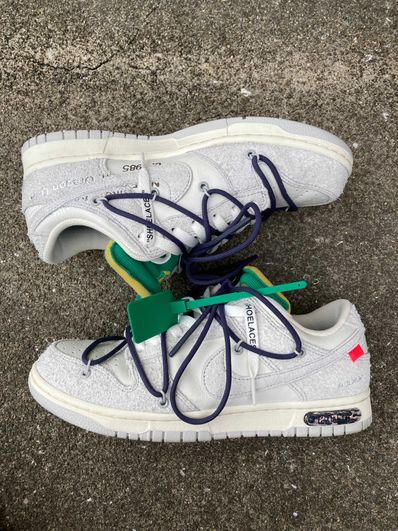 Off-White × Nike Dunk Low "Sail/Neutral Grey/Gridiron"