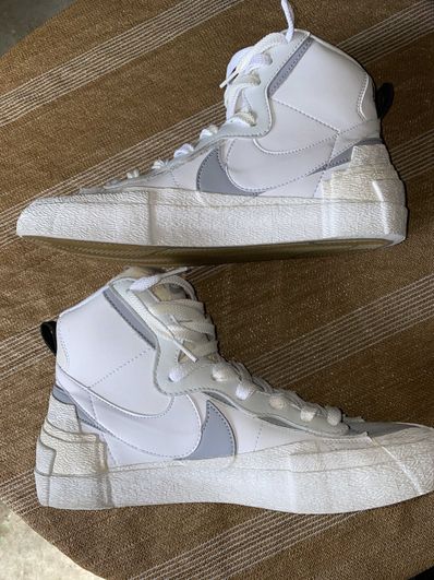 sacai × NIKE BLAZER MID "WHITE/WOLF GREY"