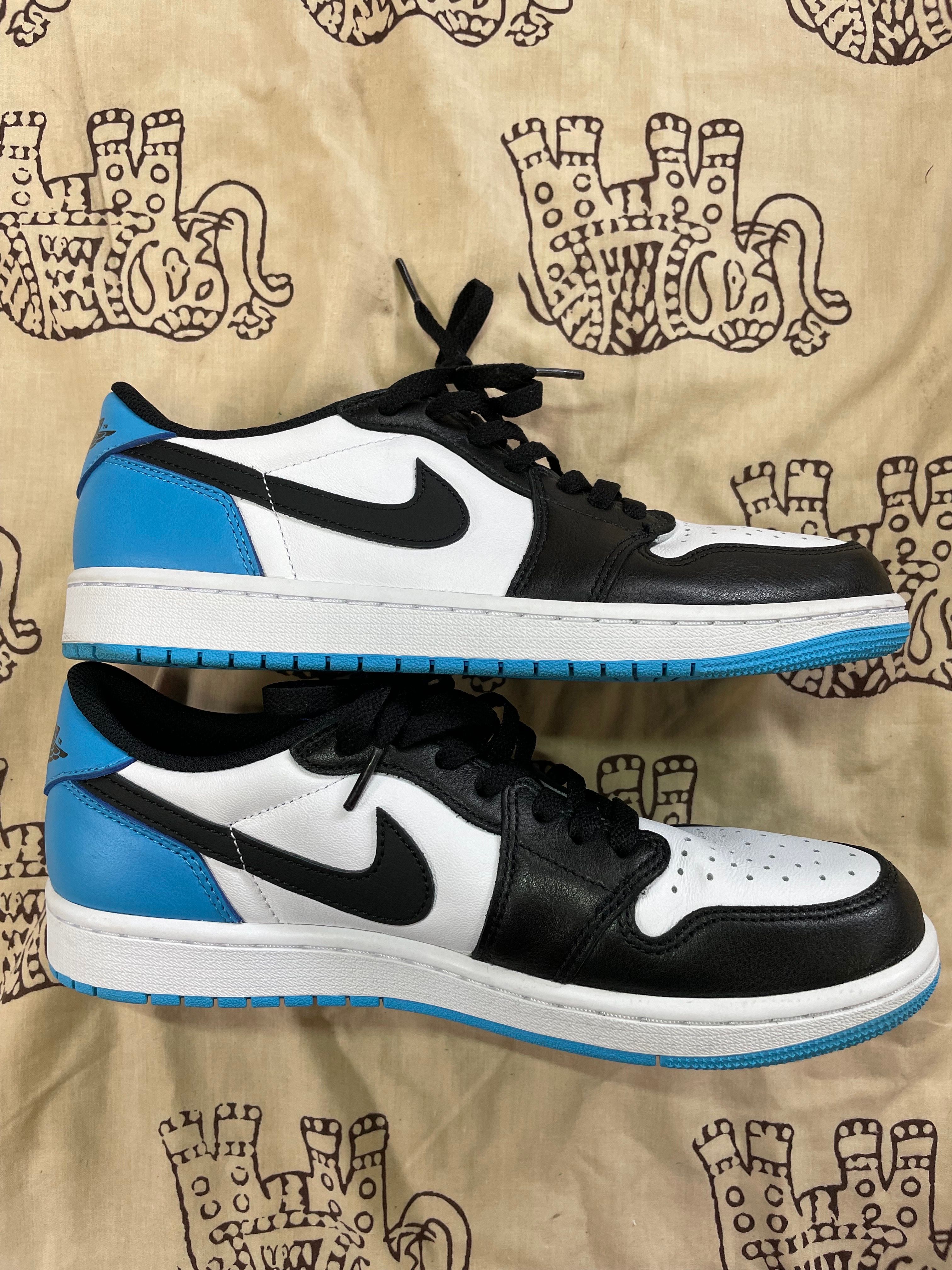 Nike Air Jordan 1 Low OG "Black and Dark Powder Blue/UNC"