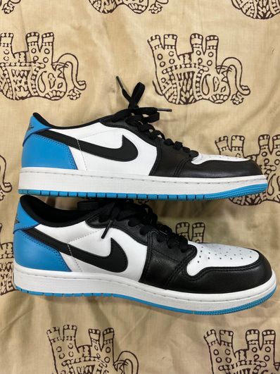 Nike Air Jordan 1 Low OG "Black and Dark Powder Blue/UNC"