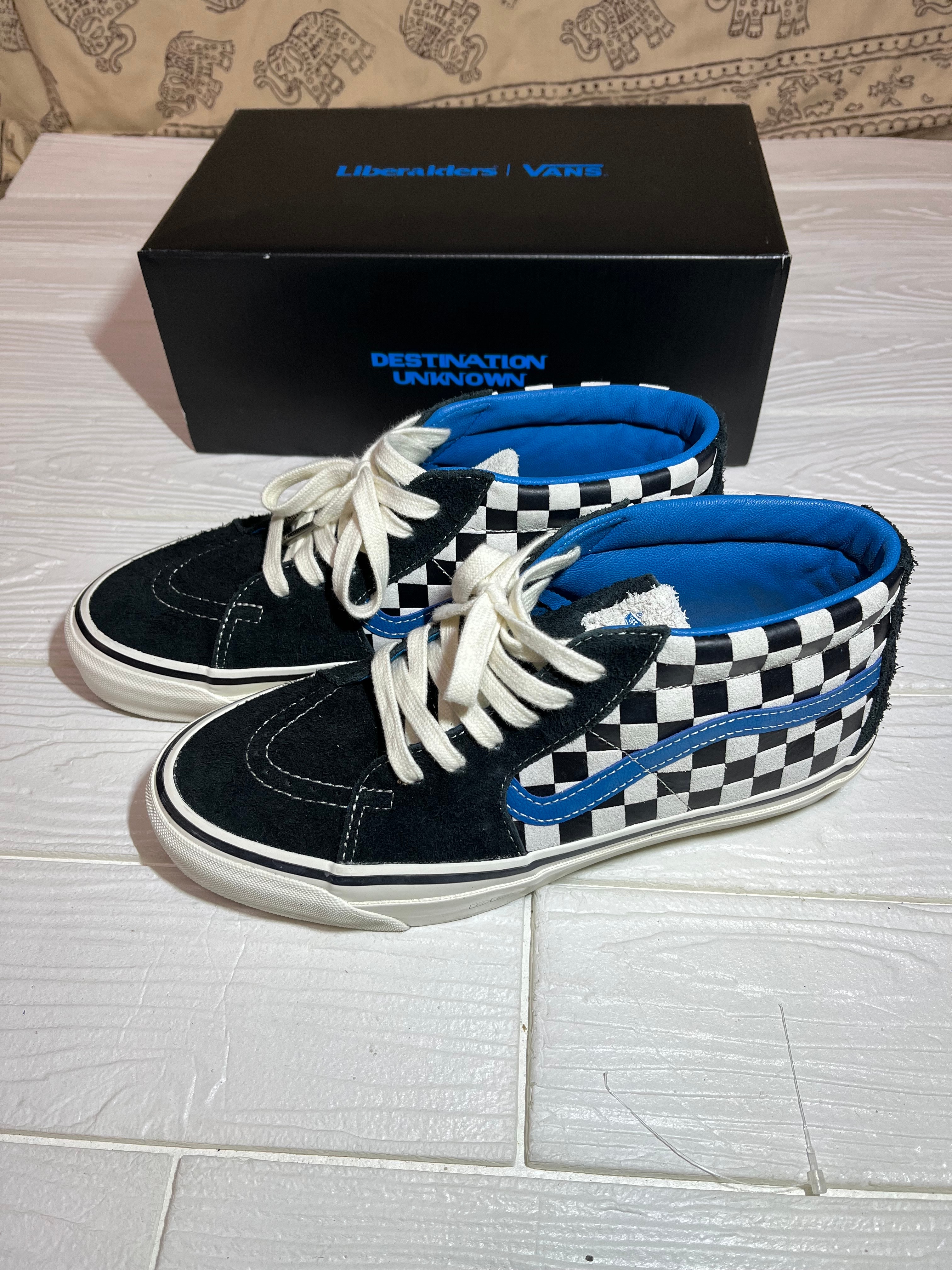 リベレイダース × バンズ LX スリッポン リイシュー98 "チェッカーボード/ブルー"