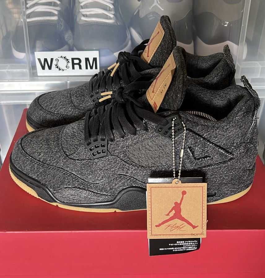 Nike × Levi's Air Jordan 4 "Black Denim" (Tag: LEVIS®)