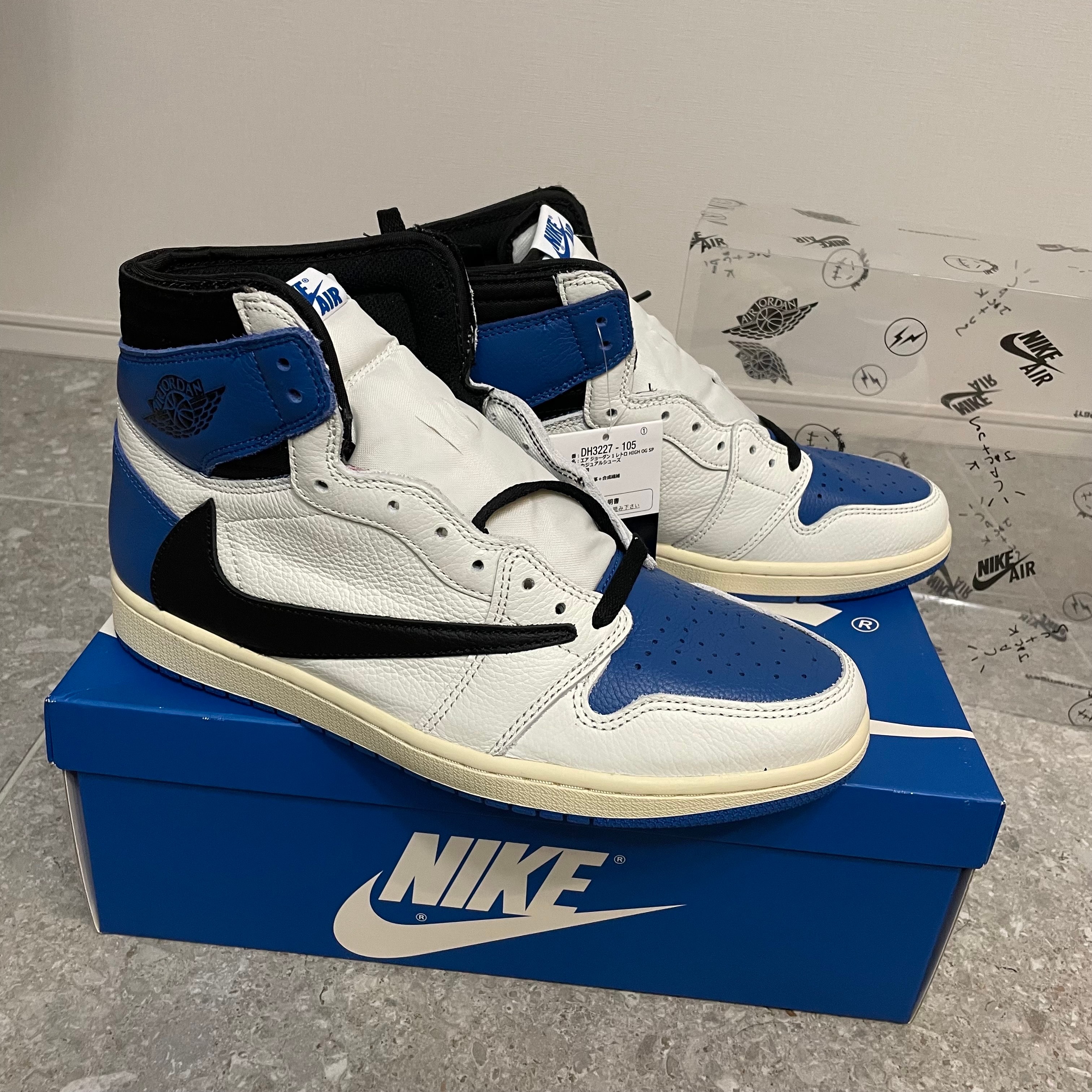 Travis Scott × fragment design × Nike Air Jordan 1 Retro High OG SP "Military Blue"