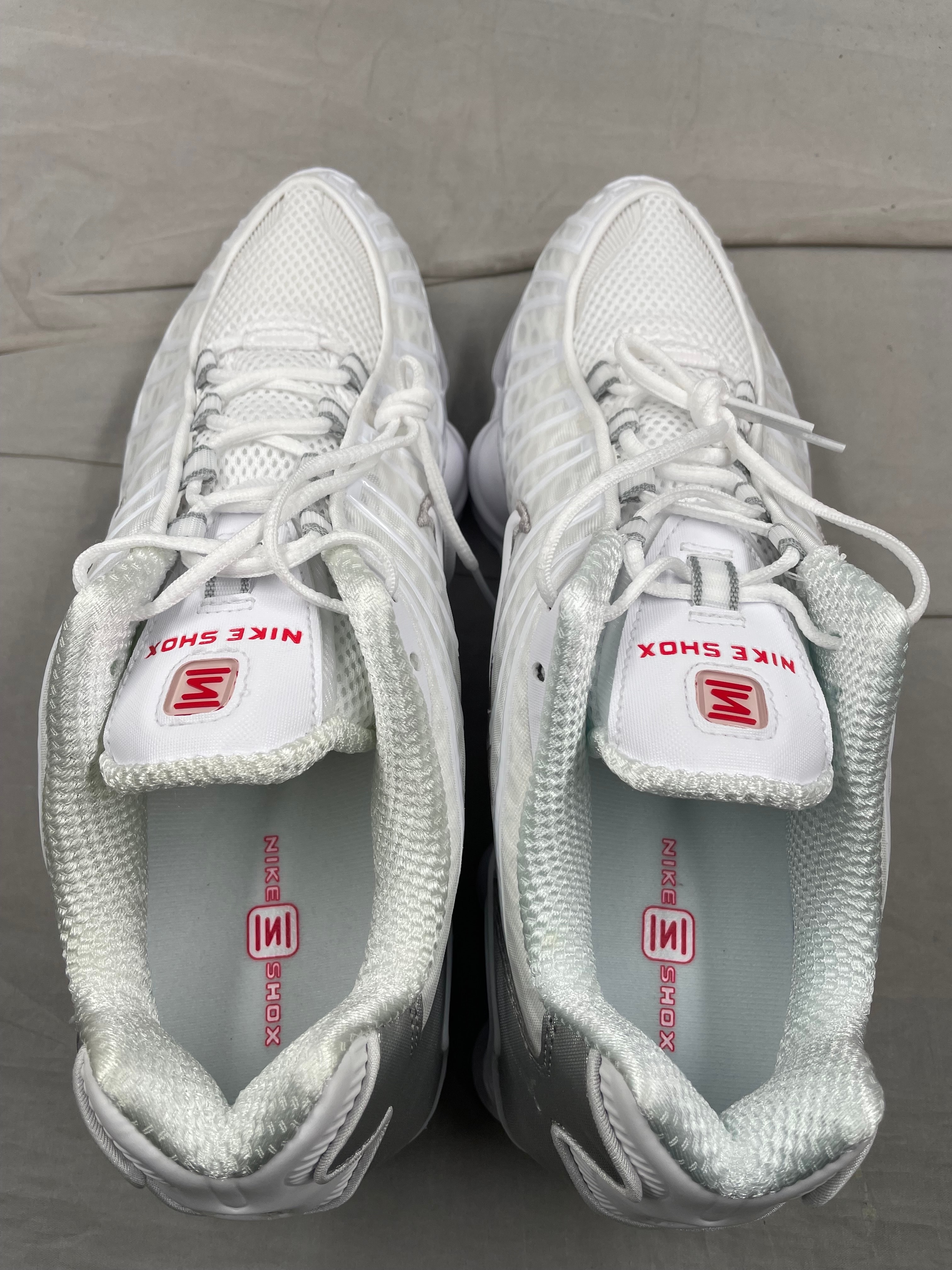 Nike Shox TL "White/Metallic Silver/Max Orange/White"