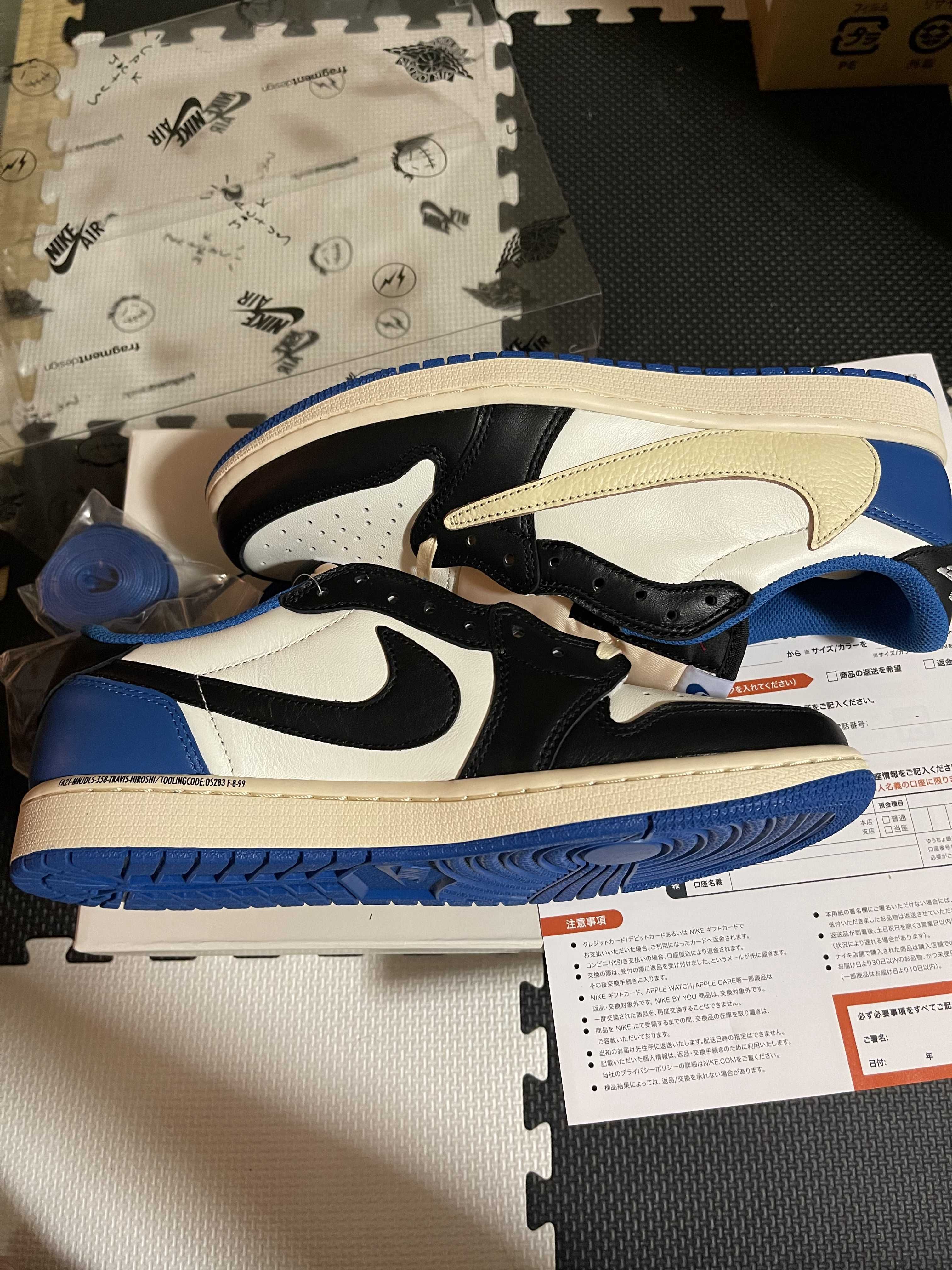 Travis Scott × fragment design × Nike Air Jordan 1 Low OG SP "Military Blue"