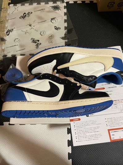 Travis Scott × fragment design × Nike Air Jordan 1 Low OG SP "Military Blue"