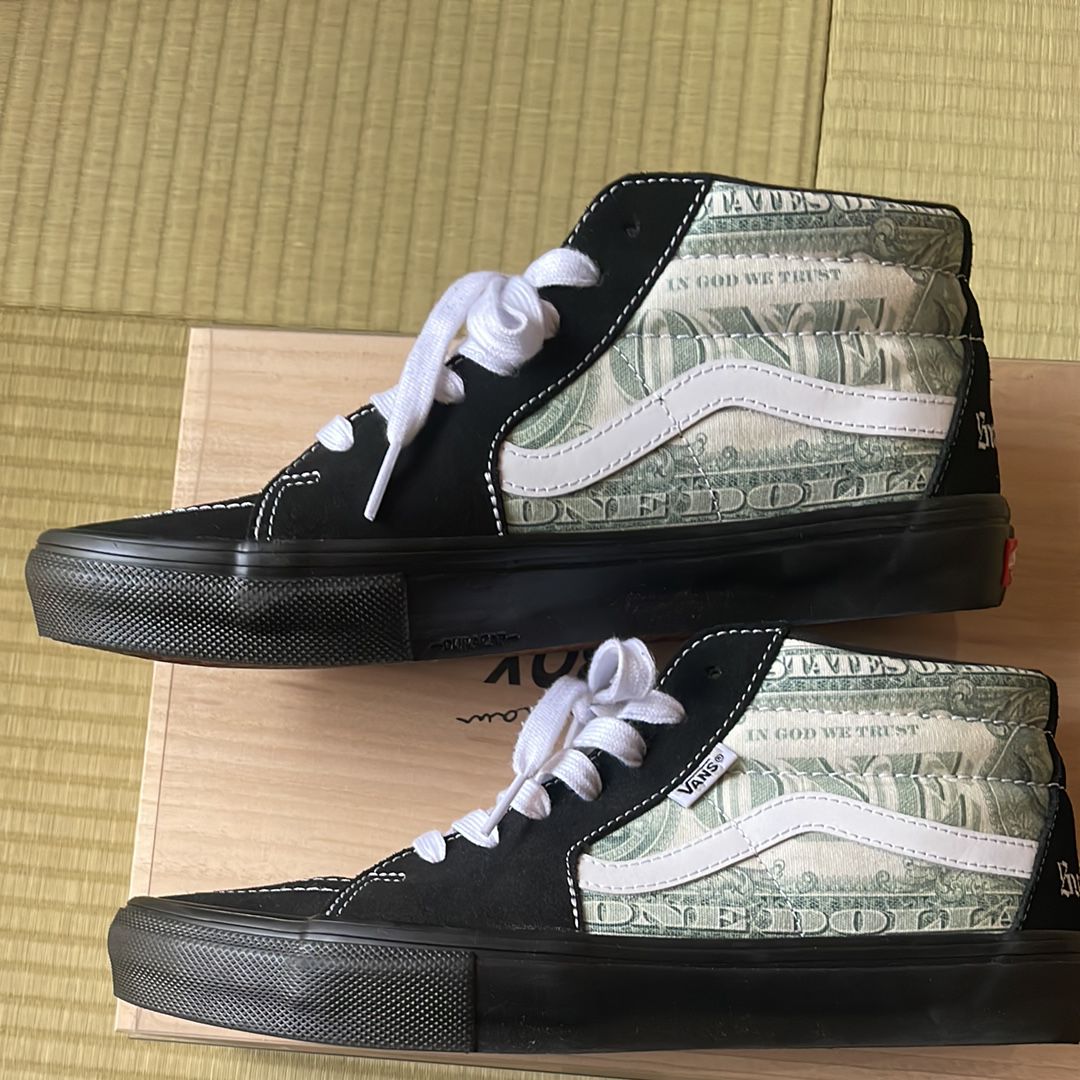 Supreme × Vans Dollar Skate Grosso Mid "Black"