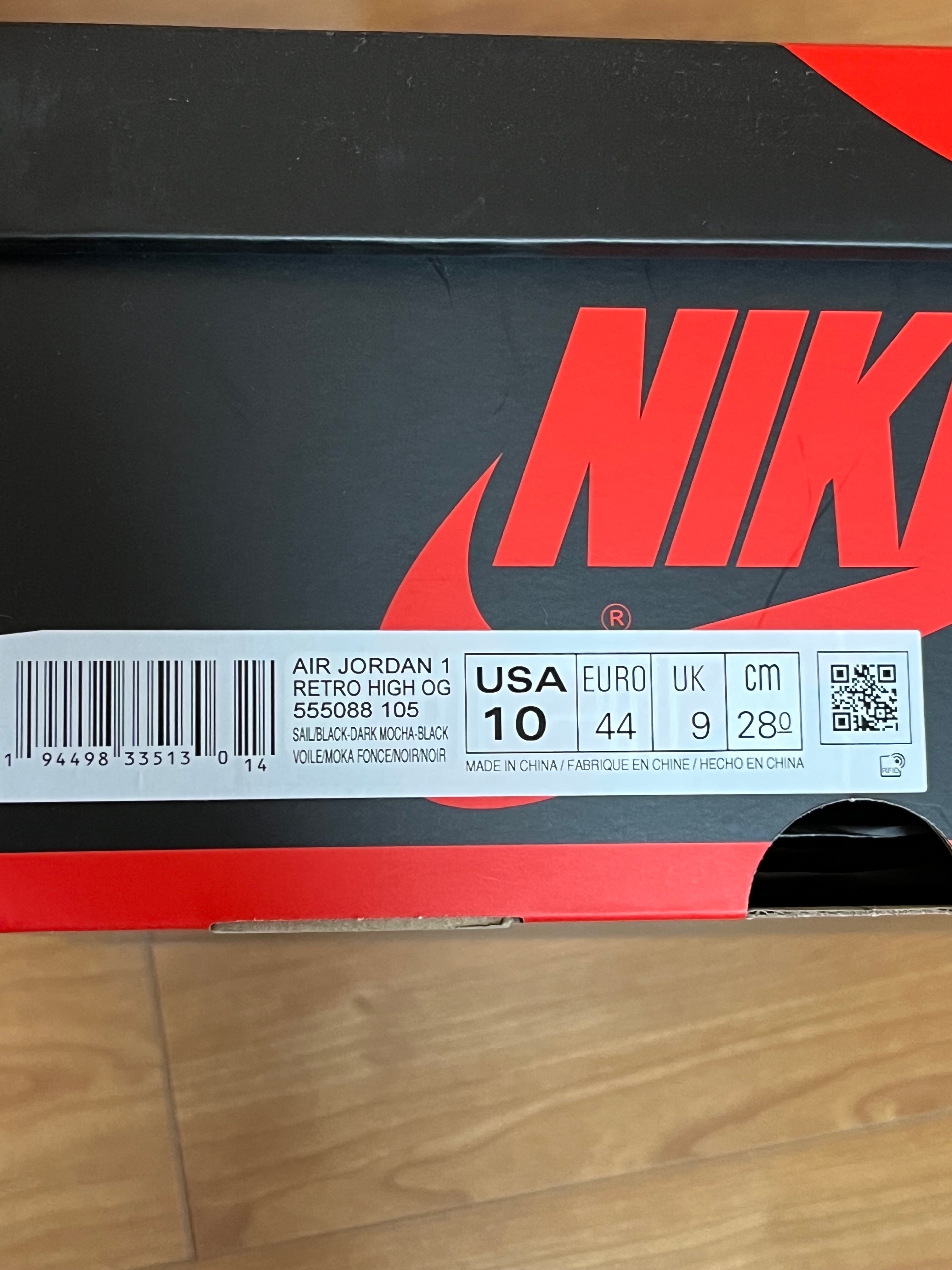 Nike Air Jordan 1 High OG "Sail/Dark Mocha/Black"