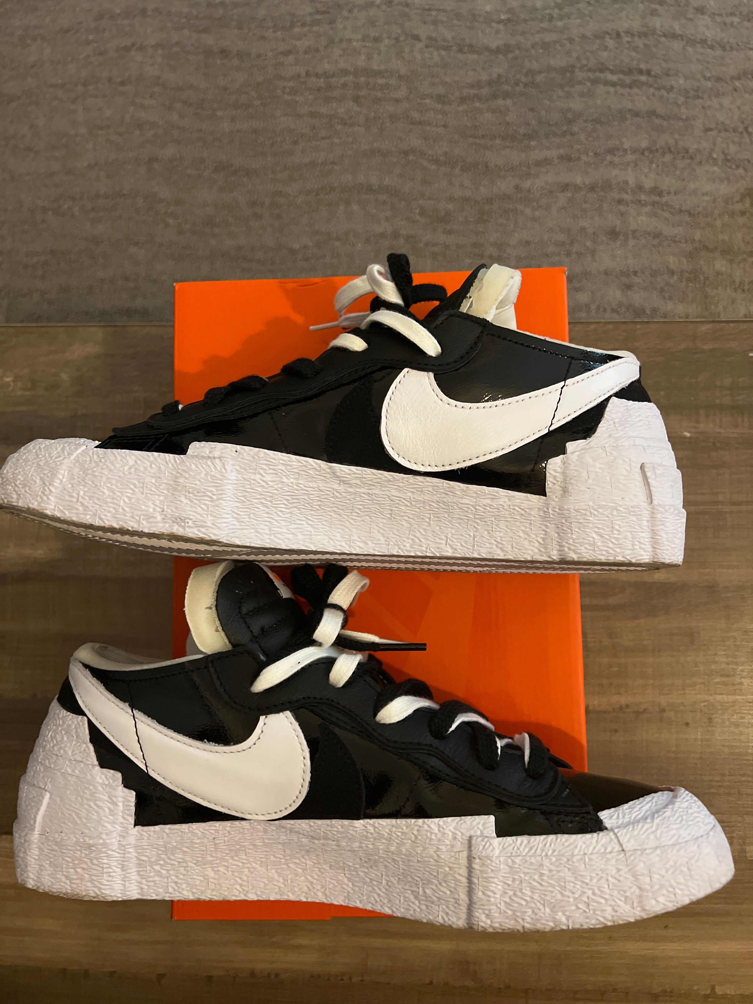 sacai × Nike Blazer Low "Black Patent Leather"