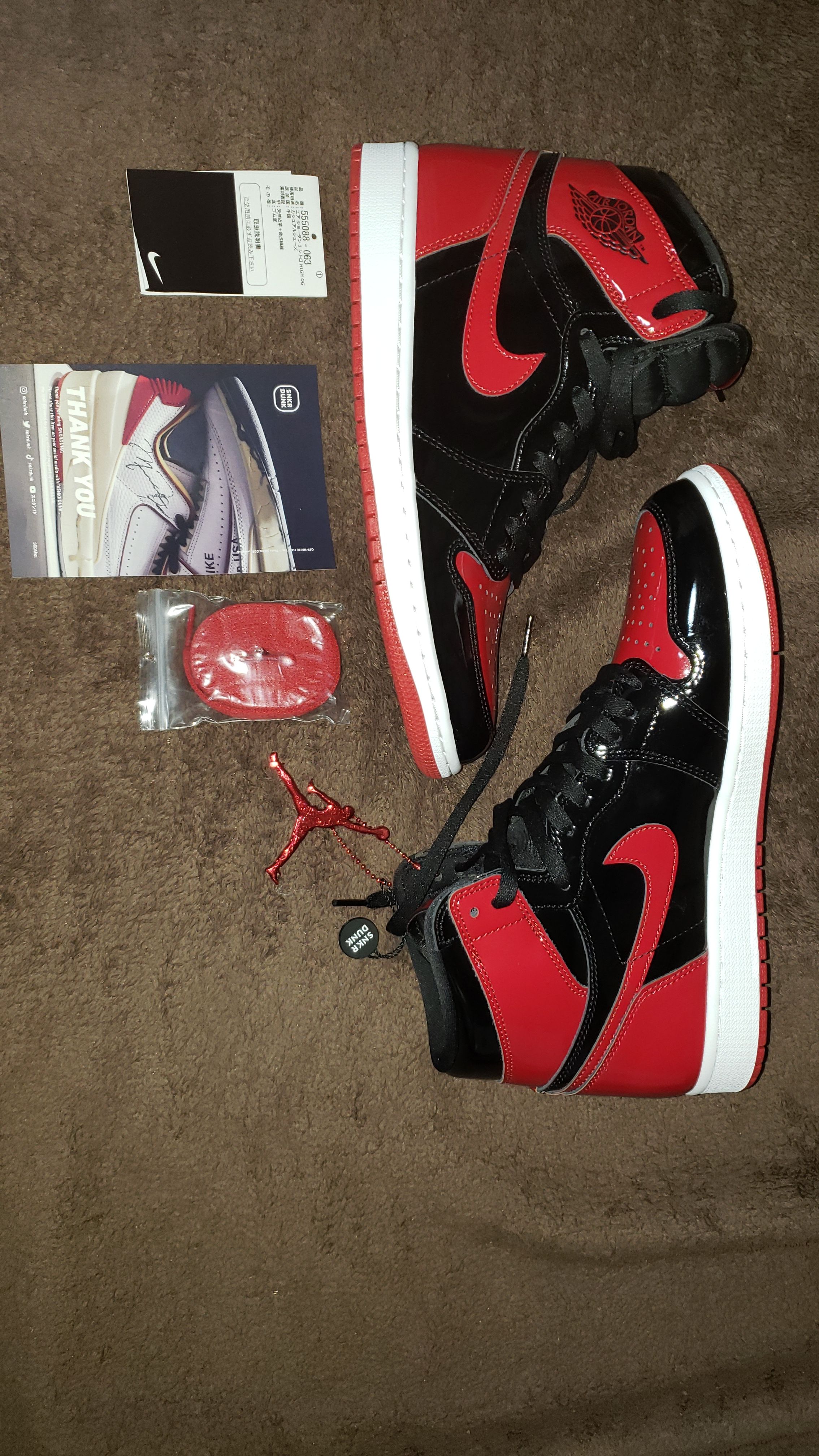 美USED 28.5㎝ JORDAN1 ジョーダン1 パテントブレッド エアジョーダン1 パテントブレッド