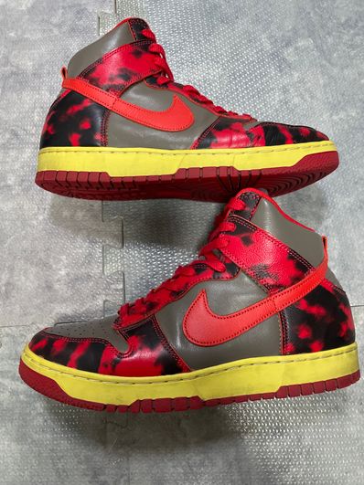 Nike Dunk High "Red Acid Wash"