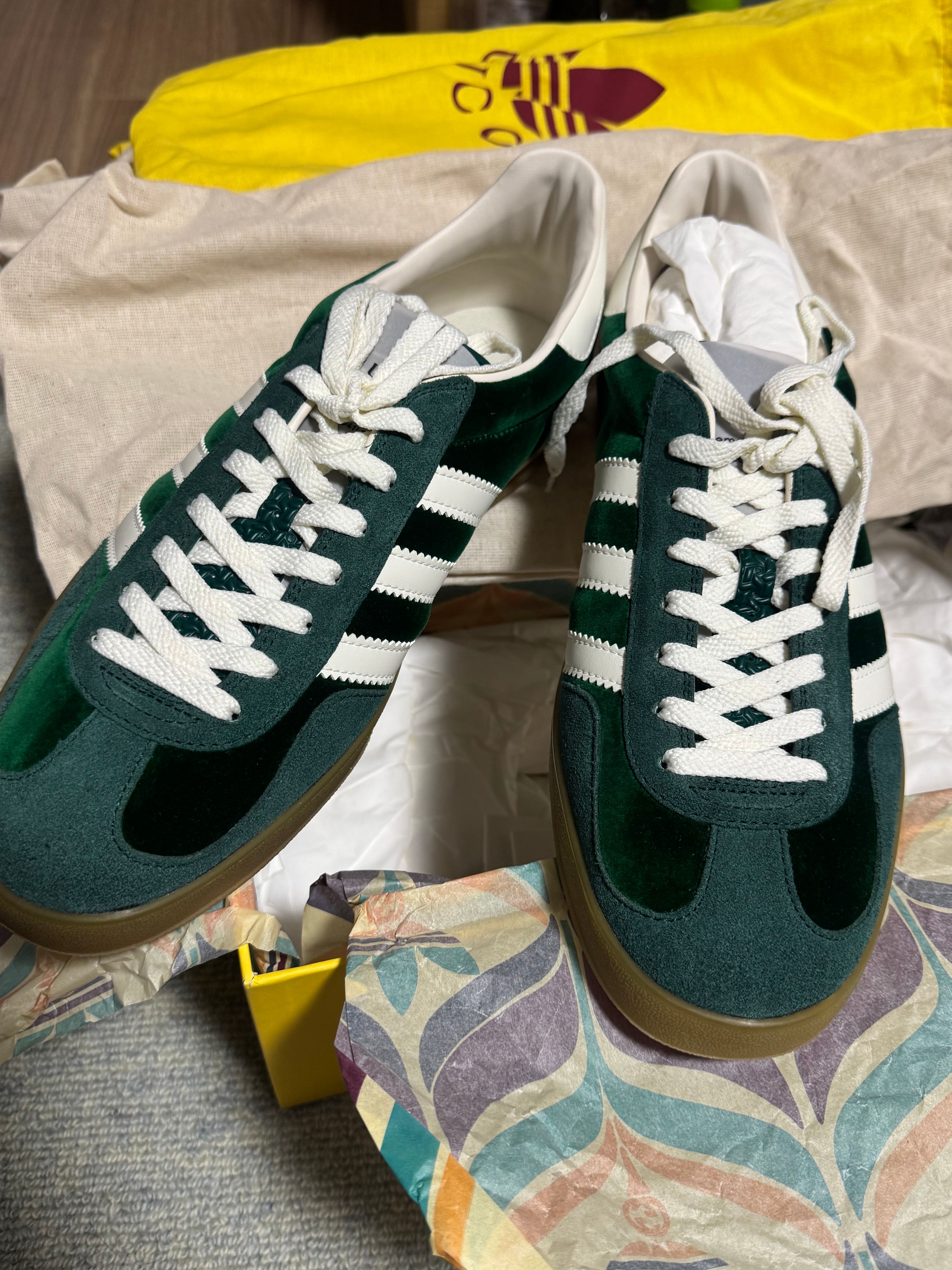 グッチ　アディダス　ガゼル　スニーカー　グリーン　20.5㎝ グッチ アディダス ガゼル スニーカー グリーン 20.5㎝ Gucci