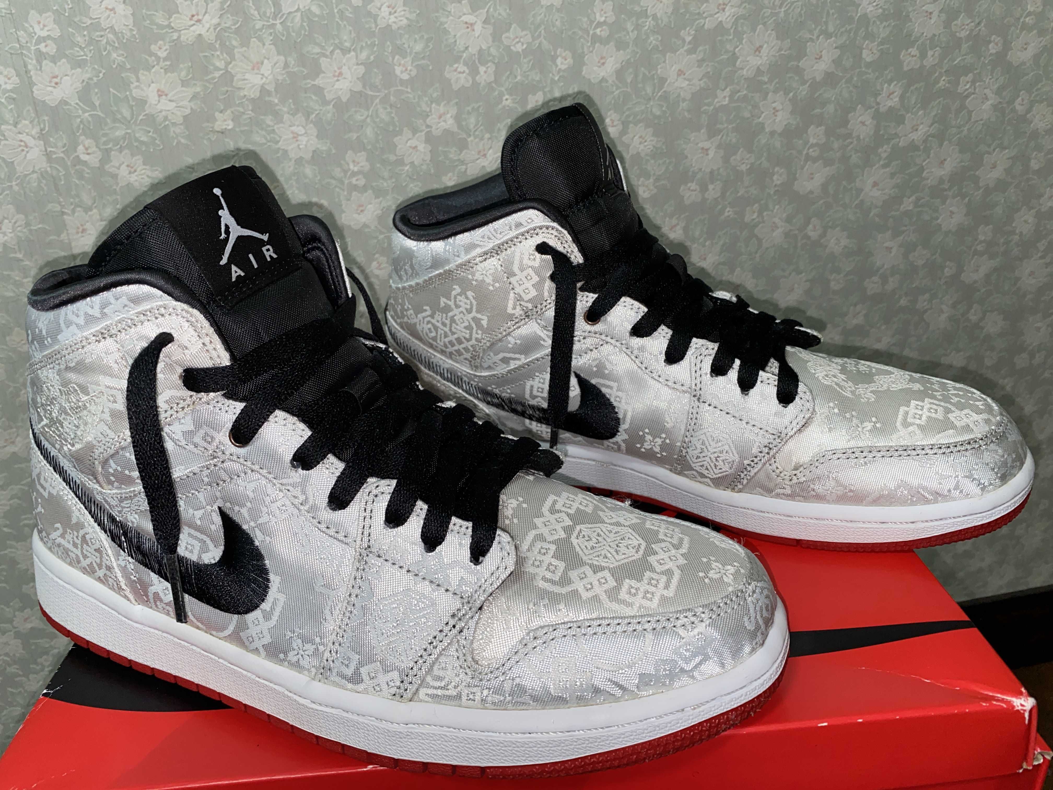CLOT × Nike Air Jordan 1 Mid SE Fearless "White/Black/Red"
