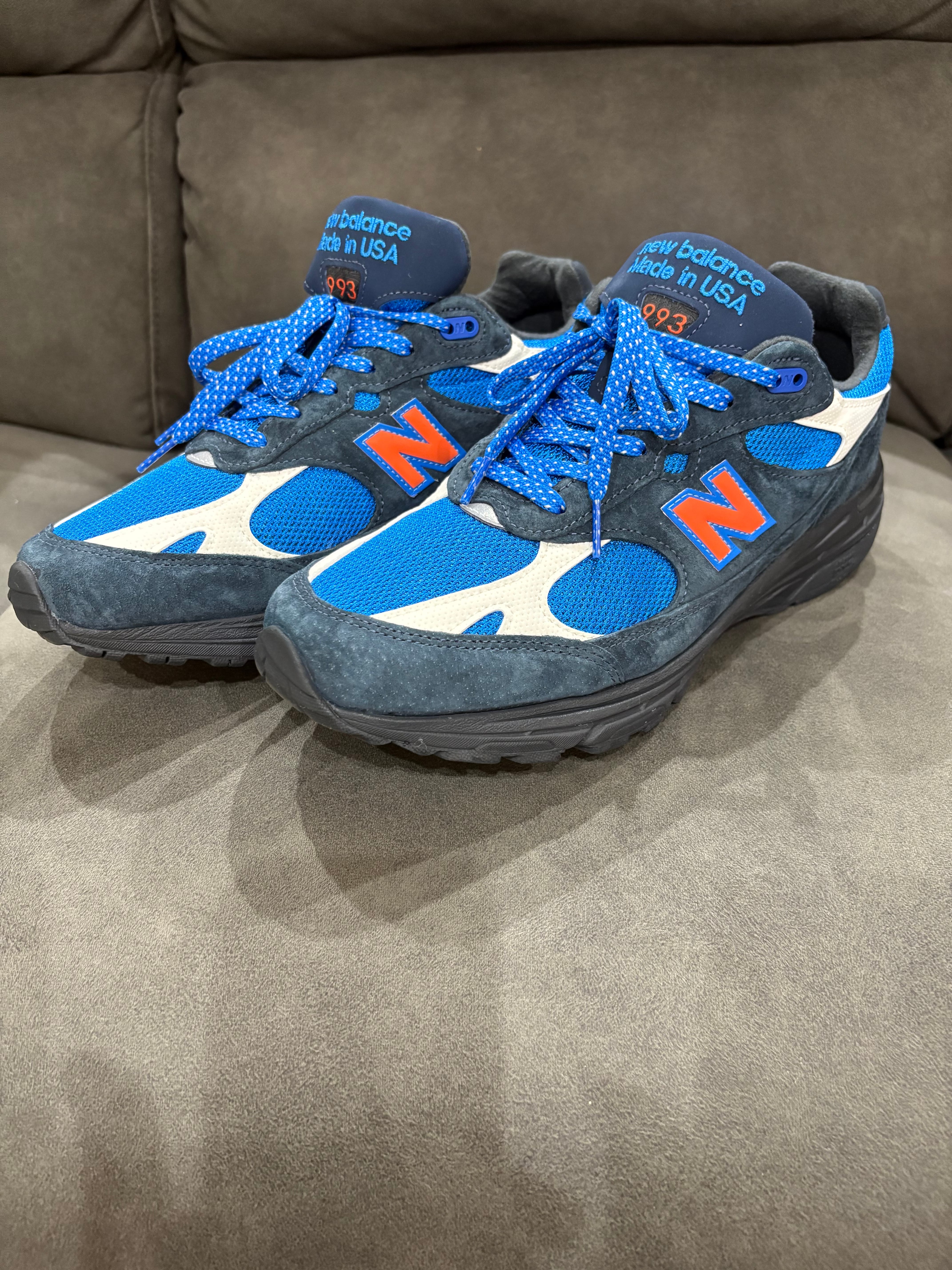 KITH × New Balance 993 Madison Square Garden "Navy/Princess Blue"