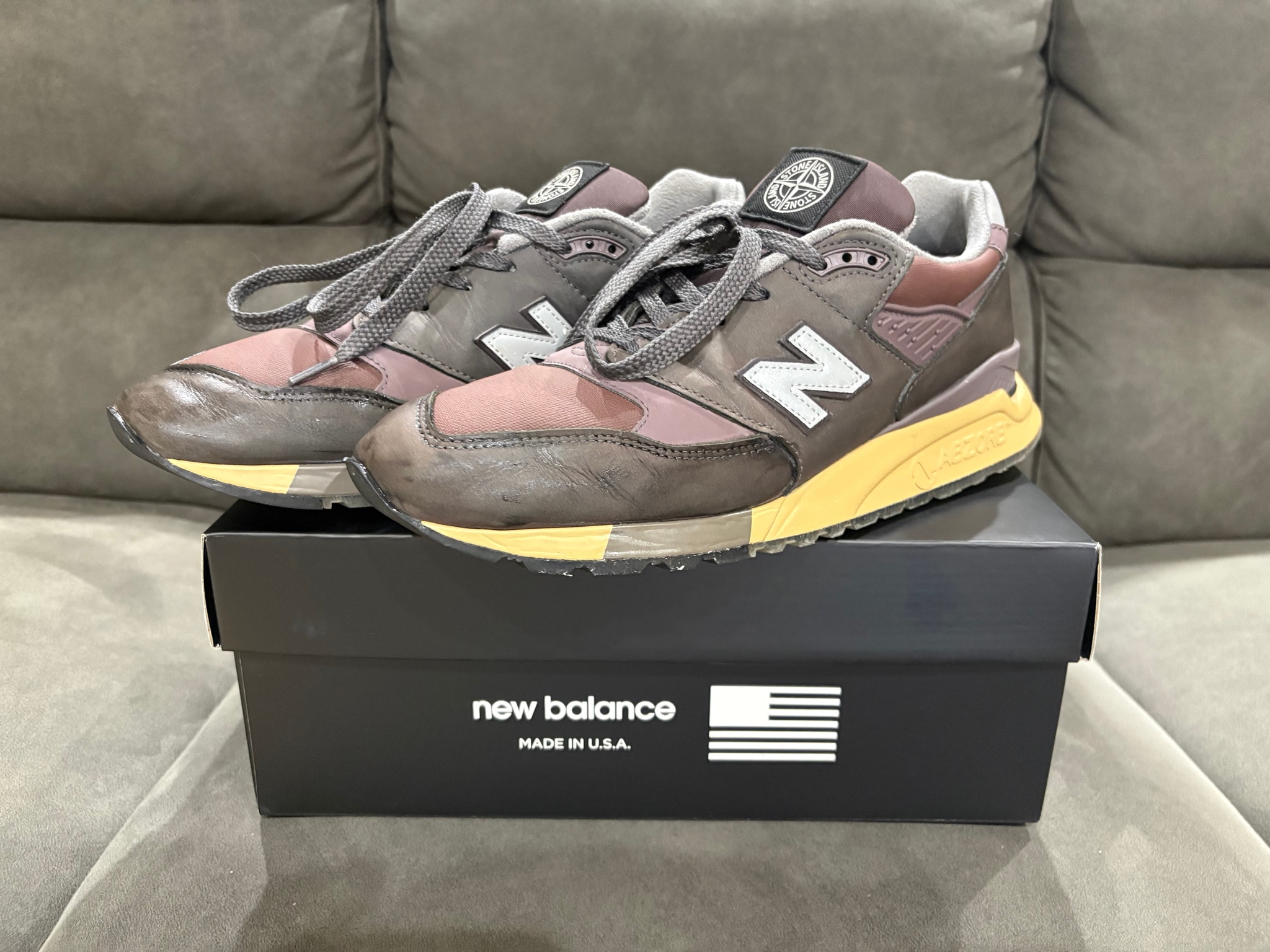 Stone Island × New Balance 998 "Raso Gommato"
