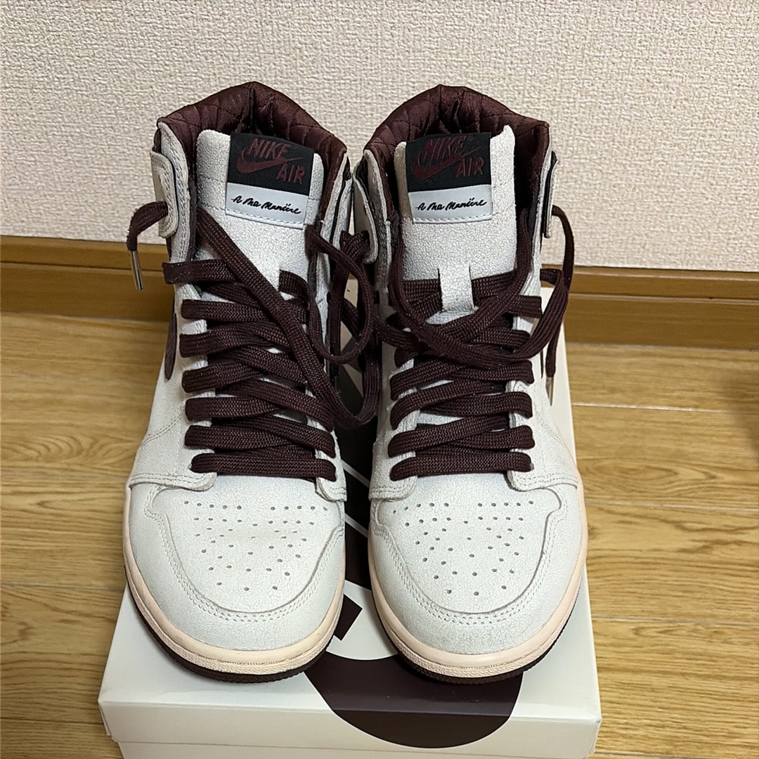 A Ma Maniere × Nike Air Jordan 1 Retro High OG "Sail and Burgundy"