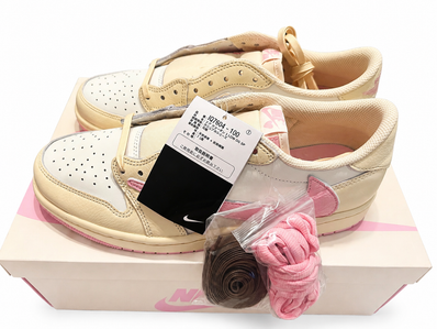 Travis Scott × Nike Air Jordan 1 Retro Low OG "Muslin/Shy Pink"