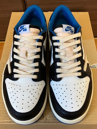 Travis Scott × fragment design × Nike Air Jordan 1 Low OG SP "Military Blue"