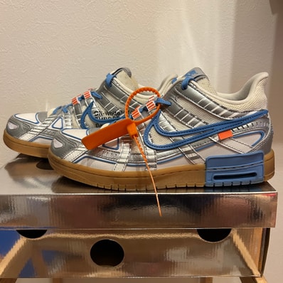 Off-White × Nike Air Rubber Dunk "White/University Blue"