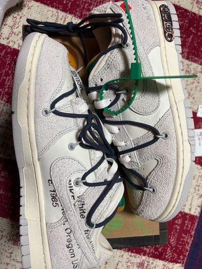 Off-White × Nike Dunk Low "Sail/Neutral Grey/Gridiron"