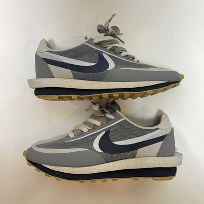 CLOT × Sacai × Nike LD Waffle "Grey Obsidian/Cool Grey"
