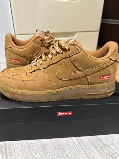 Supreme × Nike Air Force 1 Low "Flax/Wheat"