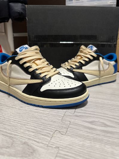 Travis Scott × fragment design × Nike Air Jordan 1 Low OG SP "Military Blue"