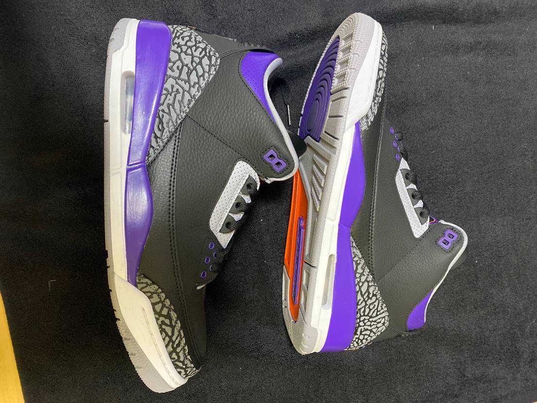 Nike Air Jordan 3 Retro "Black/Court Purple"