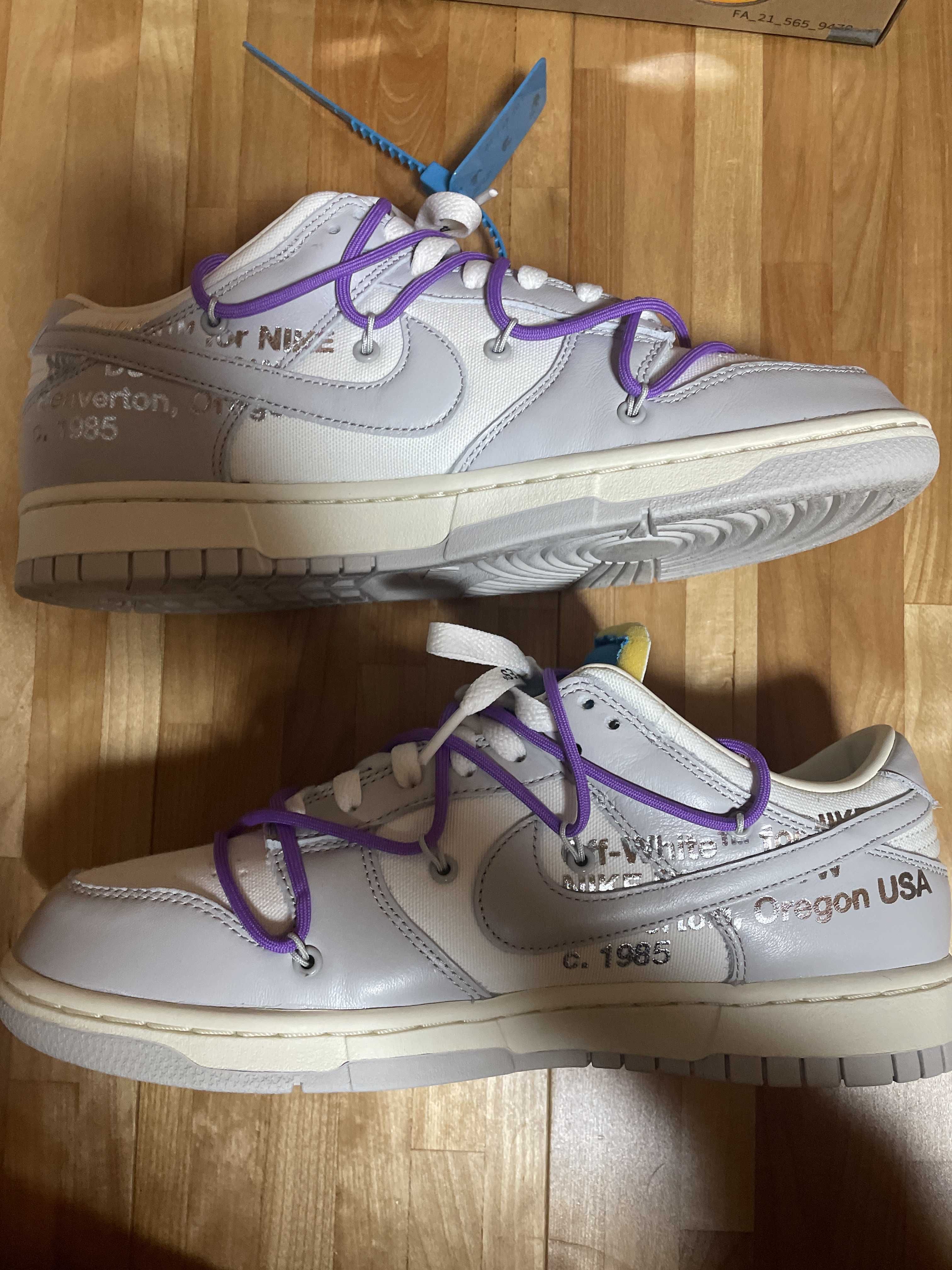 Off-White × Nike Dunk Low "Sail/Neutral Gray"