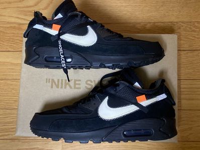 Off-White × Nike Air Max 90 "Black/Black-Cone-White"