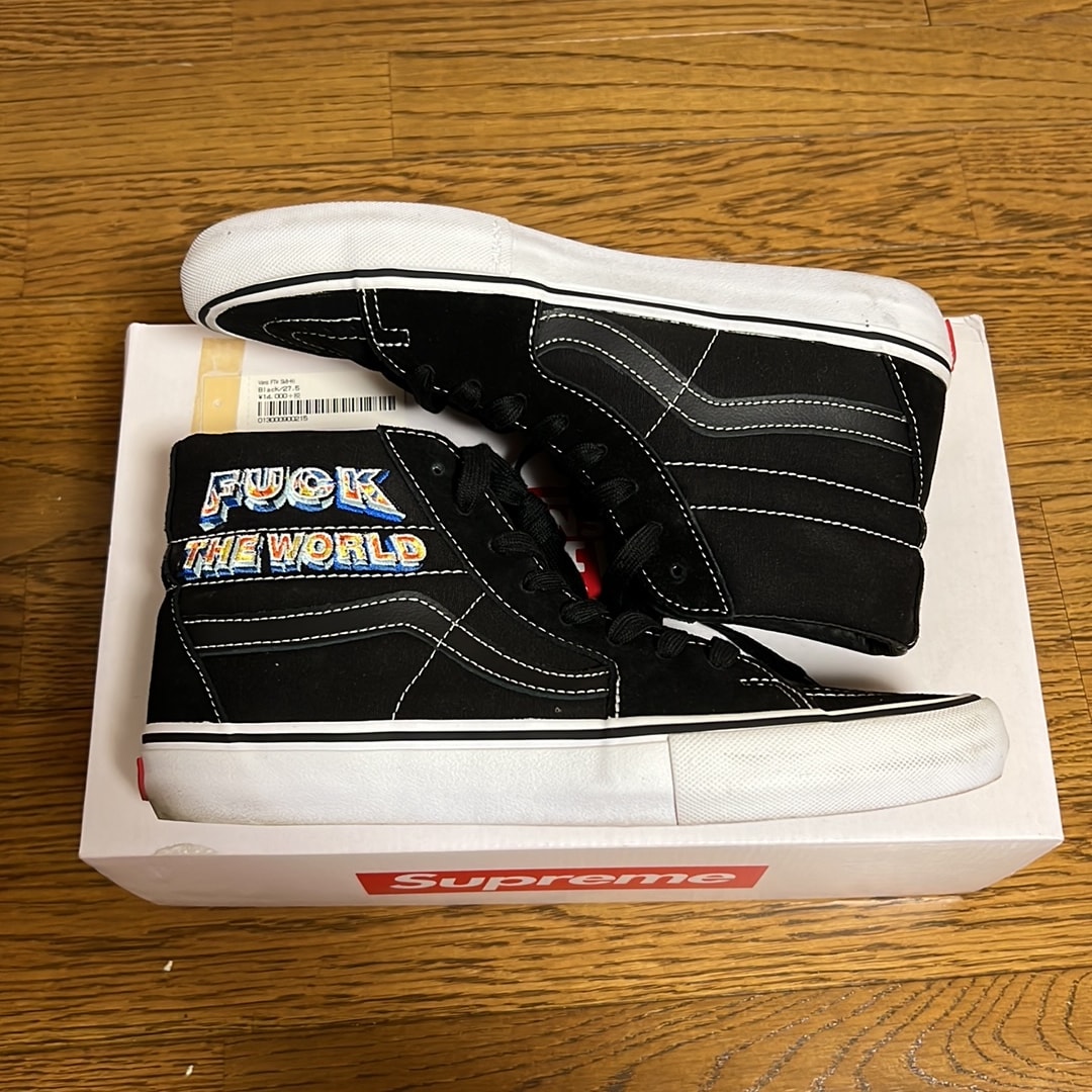 Supreme × Vans Fuck The World "Black"