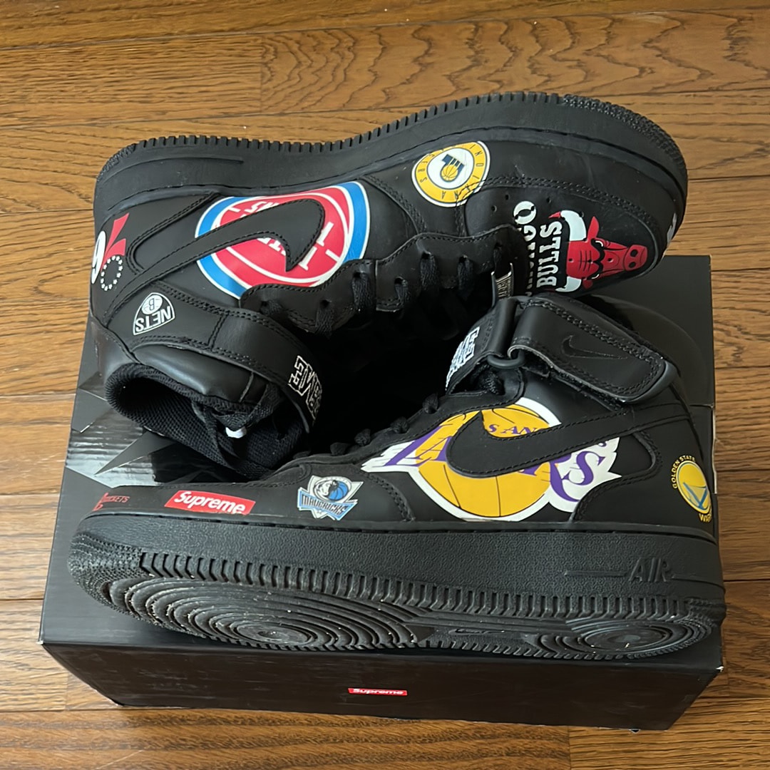 Supreme × NBA × Nike Air Force 1 Mid '07 "Black"