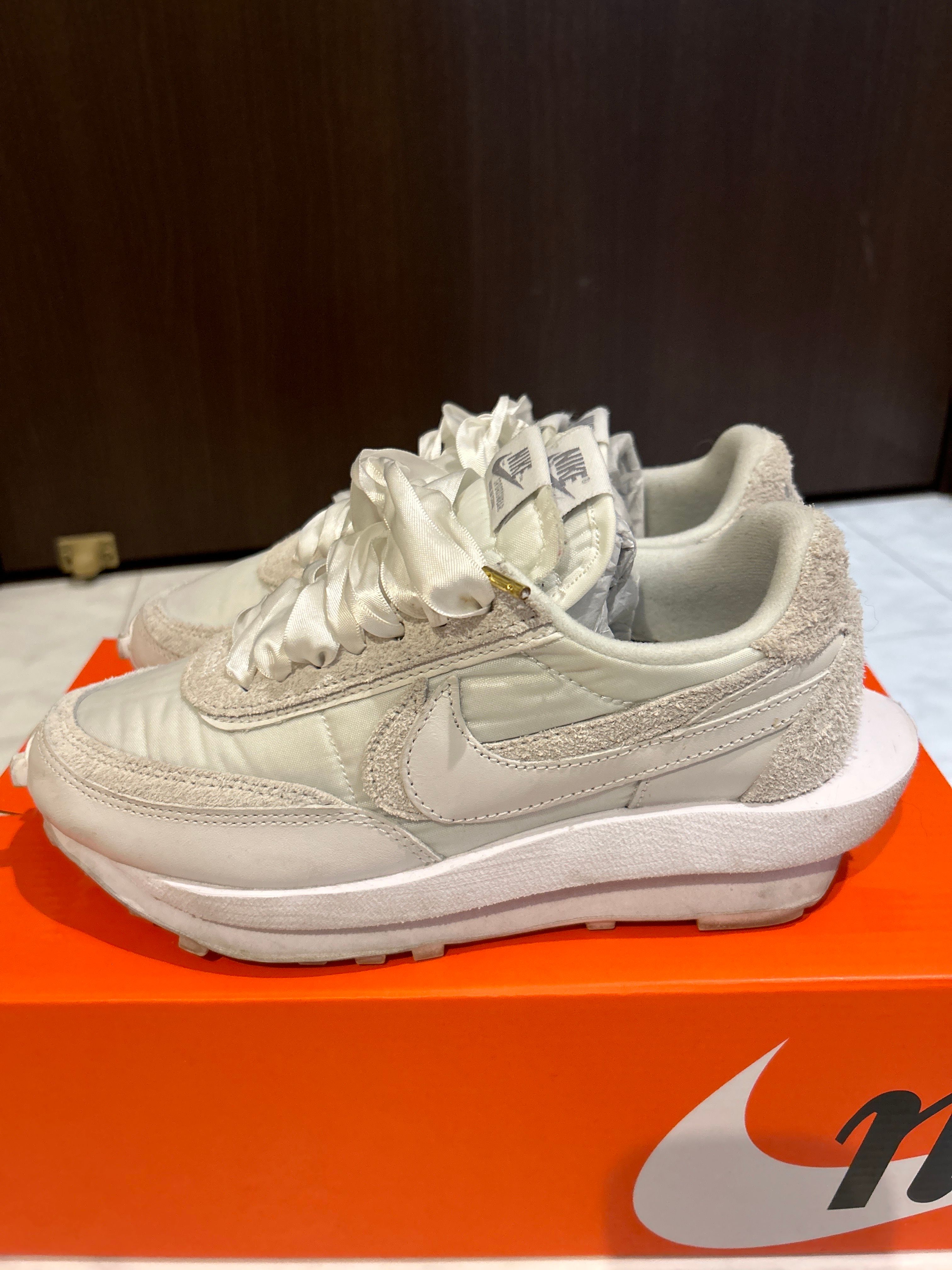 sacai × Nike LDV Waffle "Triple White"