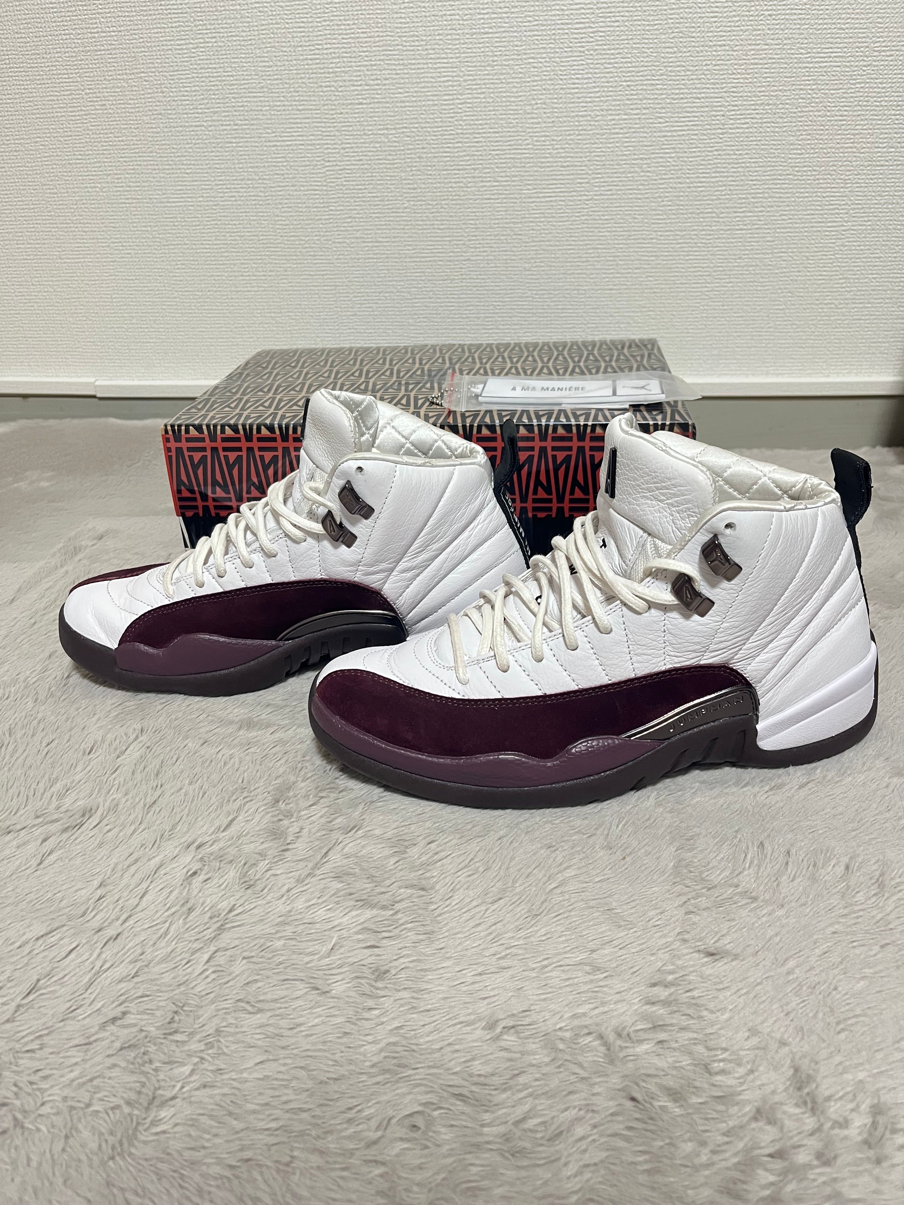 A Ma Maniere × Nike Women's Air Jordan 12 "White and Burgundy Crush"