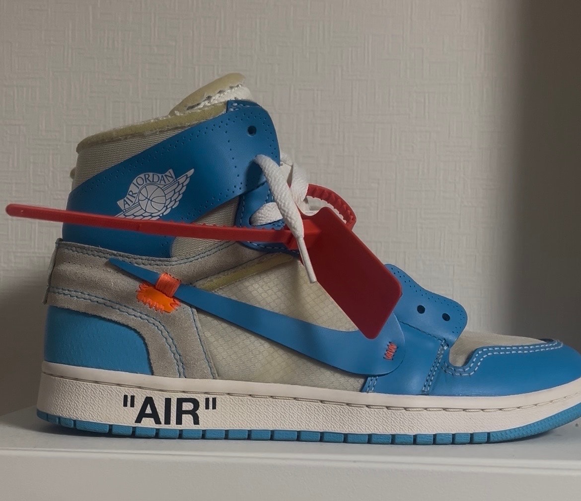 Off-White × Nike Air Jordan 1 High UNC "White/Dark Powder Blue"