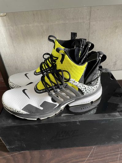 ACRONYM × Nike Air Presto Mid "White/Black/Dynamic Yellow"