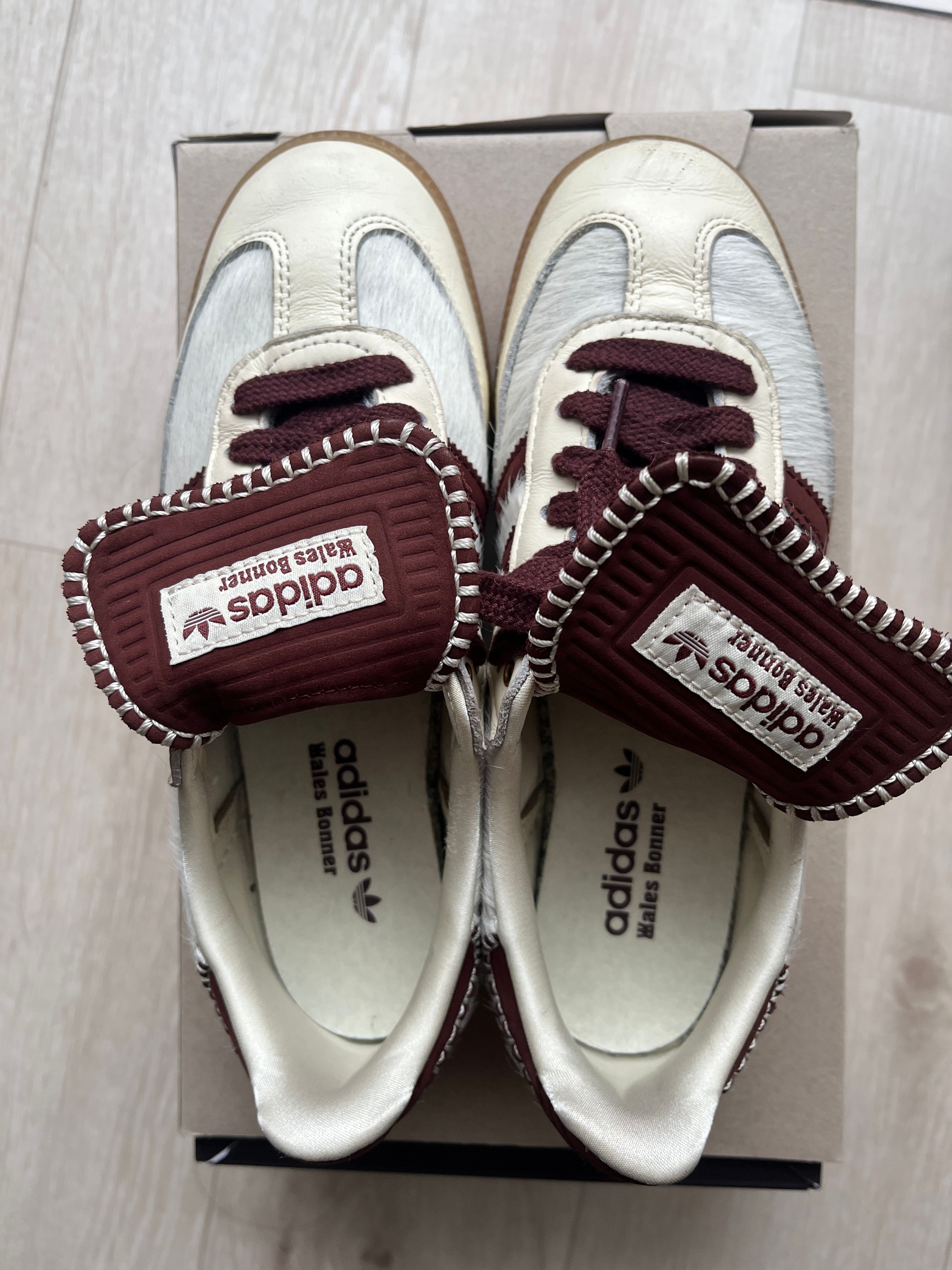 Wales Bonner × adidas Samba Pony Tonal Low "Cream White/Mystery Brown"