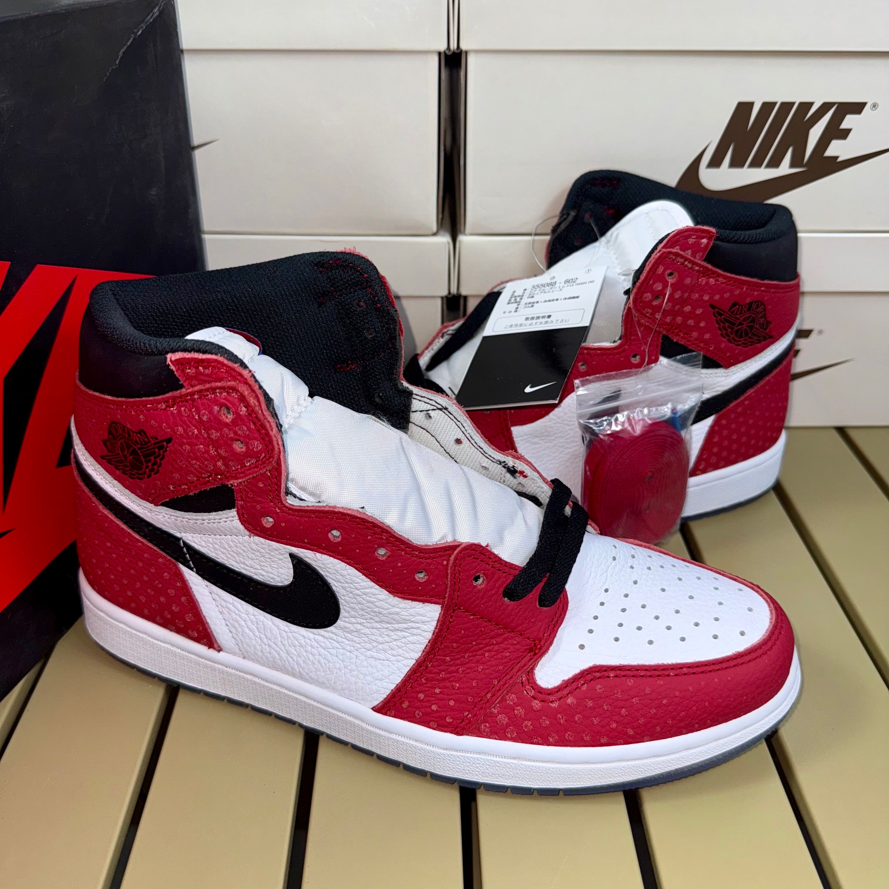Spiderman × Nike Air Jordan 1 Origin Story "Gym Red/White/Photo Blue/Black"