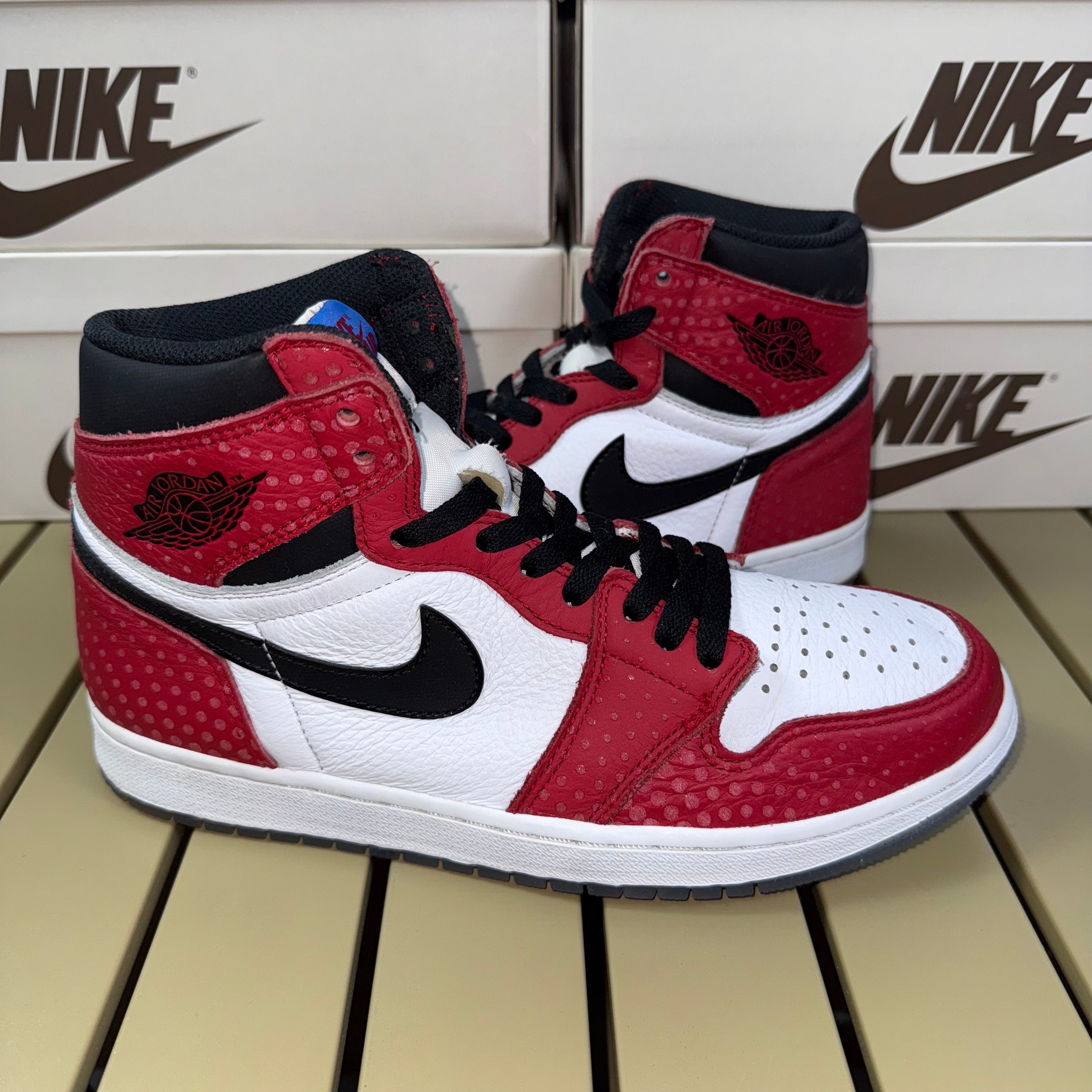 Spiderman × Nike Air Jordan 1 Origin Story "Gym Red/White/Photo Blue/Black"