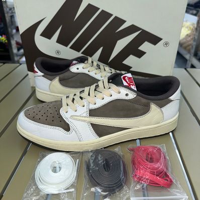 Travis Scott × Nike Air Jordan 1 Low OG SP "Reverse Mocha/Sail and Ridgerock"