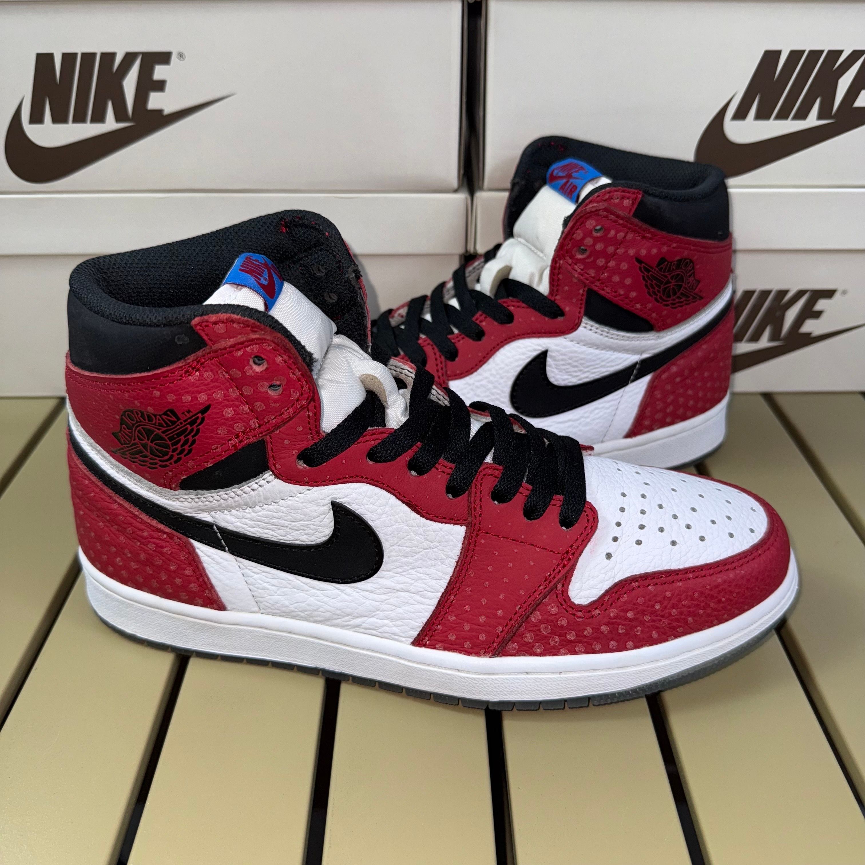 Spiderman × Nike Air Jordan 1 Origin Story "Gym Red/White/Photo Blue/Black"