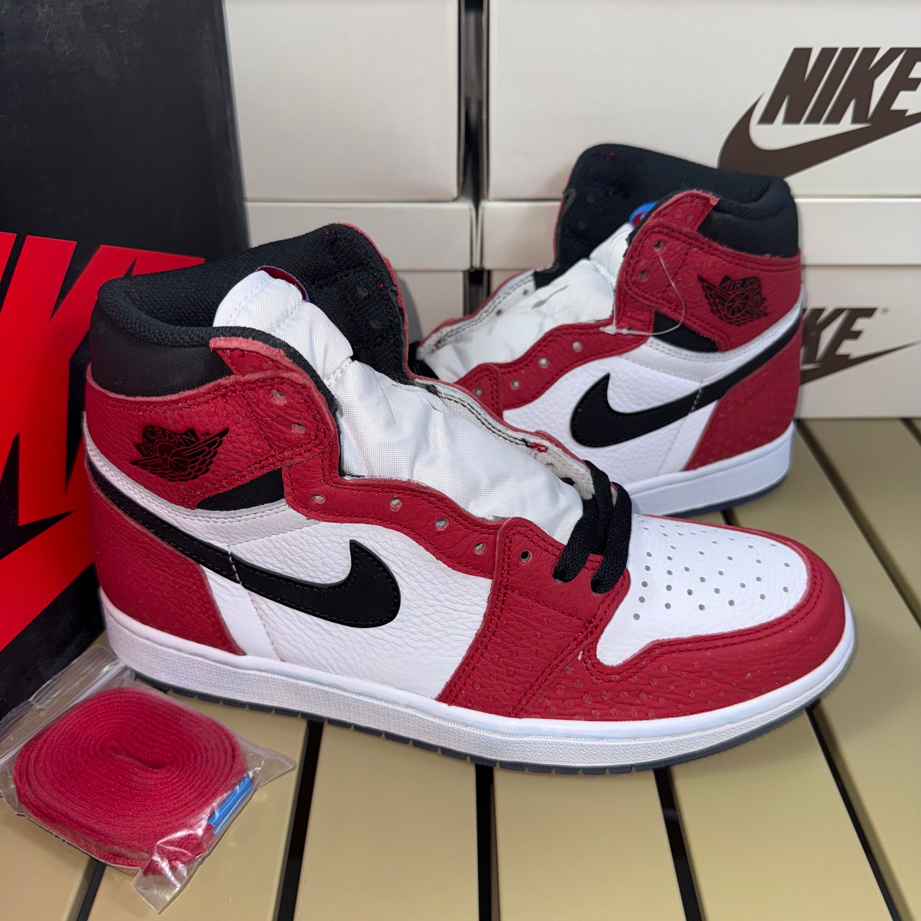 Spiderman × Nike Air Jordan 1 Origin Story "Gym Red/White/Photo Blue/Black"