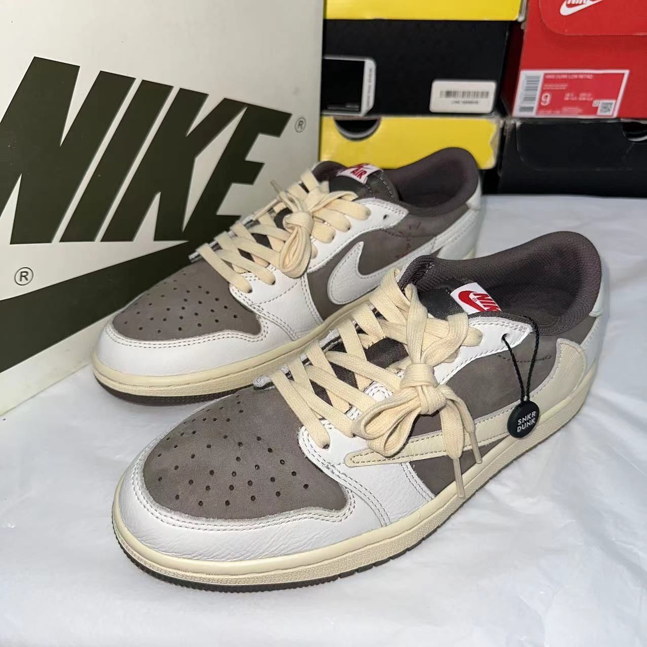 Travis Scott × Nike Air Jordan 1 Low OG SP "Reverse Mocha/Sail and Ridgerock"