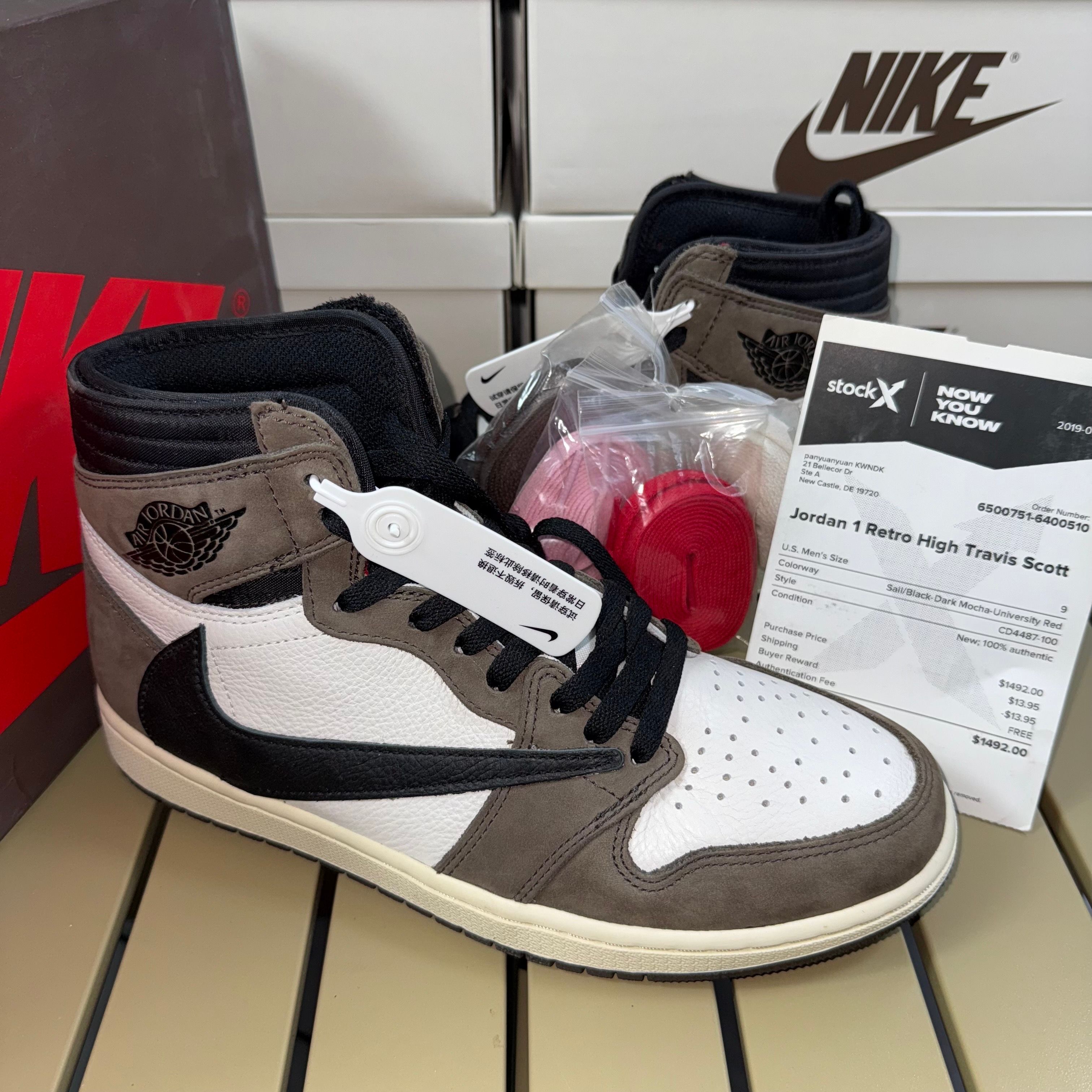 Travis Scott × Nike Air Jordan 1 Retro High OG TS SP "Sail/Dark Mocha"