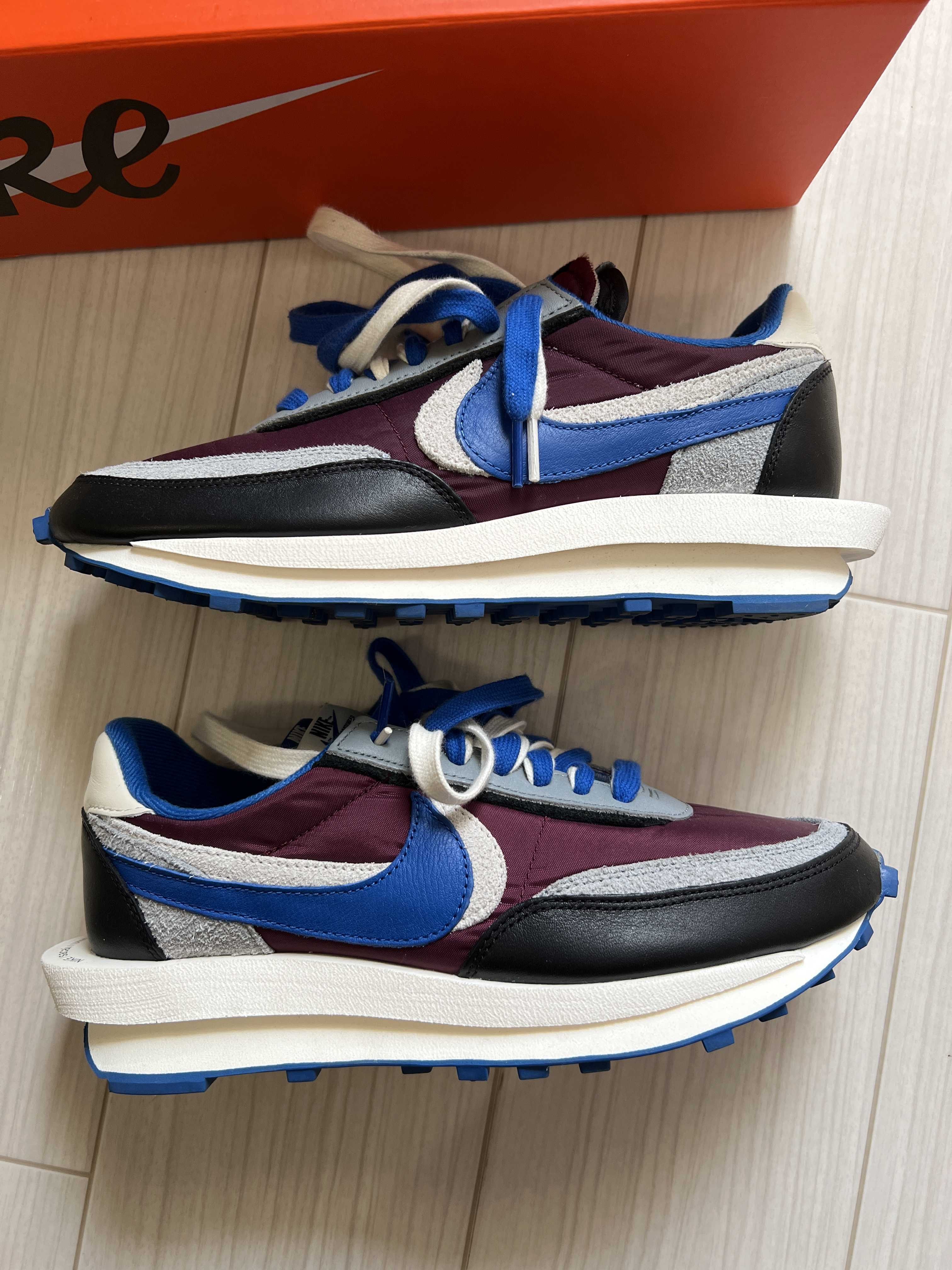 UNDERCOVER × sacai × Nike LD Waffle "Night Maroon/Pale Ivory-Ground Grey-Team Royal"