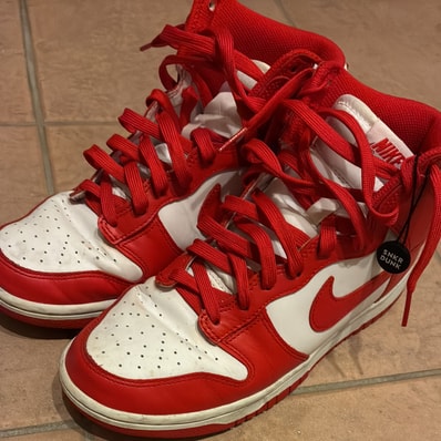 Nike Dunk High "Championship White and Red"