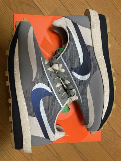CLOT × Sacai × Nike LD Waffle "Grey Obsidian/Cool Grey"